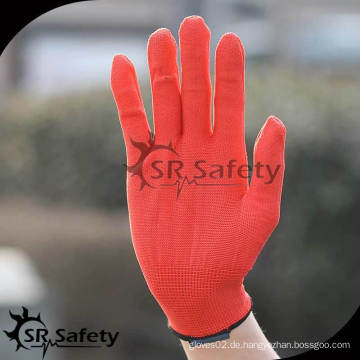 SRSAFETY 13 gauge Red Nylon / Polyester Handschuh Liner Großhandel